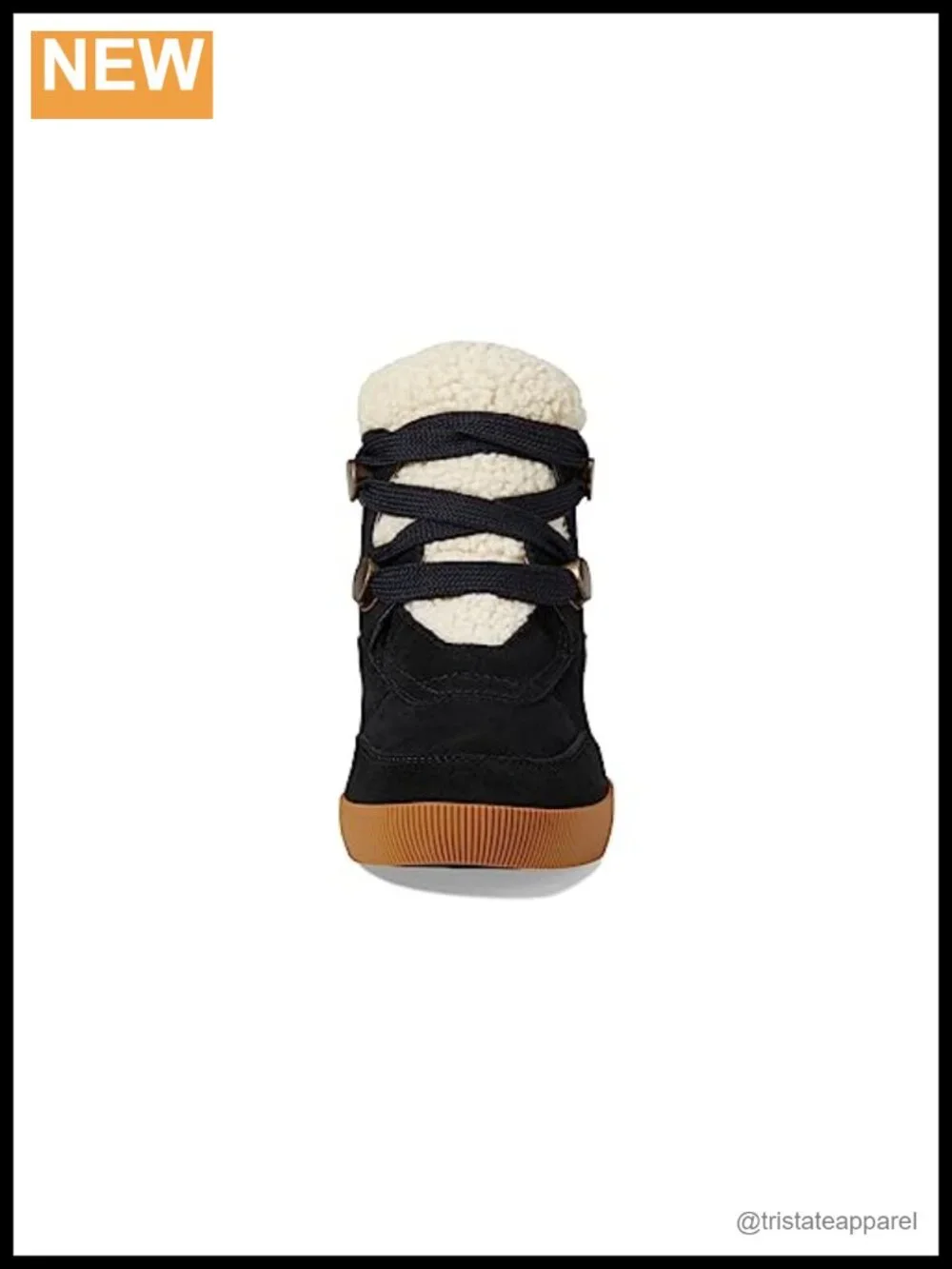 Waterproof Suede Ankle Wedge Boots Faux Shearling Winter Snow Booties